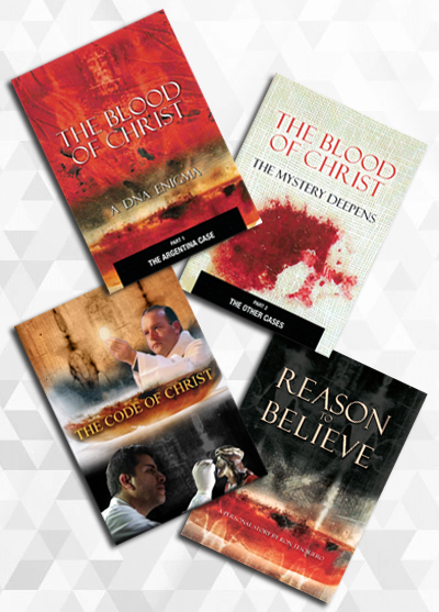 Buy all 3 Blood of Christ DVD’s and the book, Reason to Believe